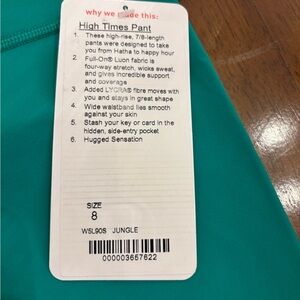 Lululemon High Times Pant in Jungle Green
